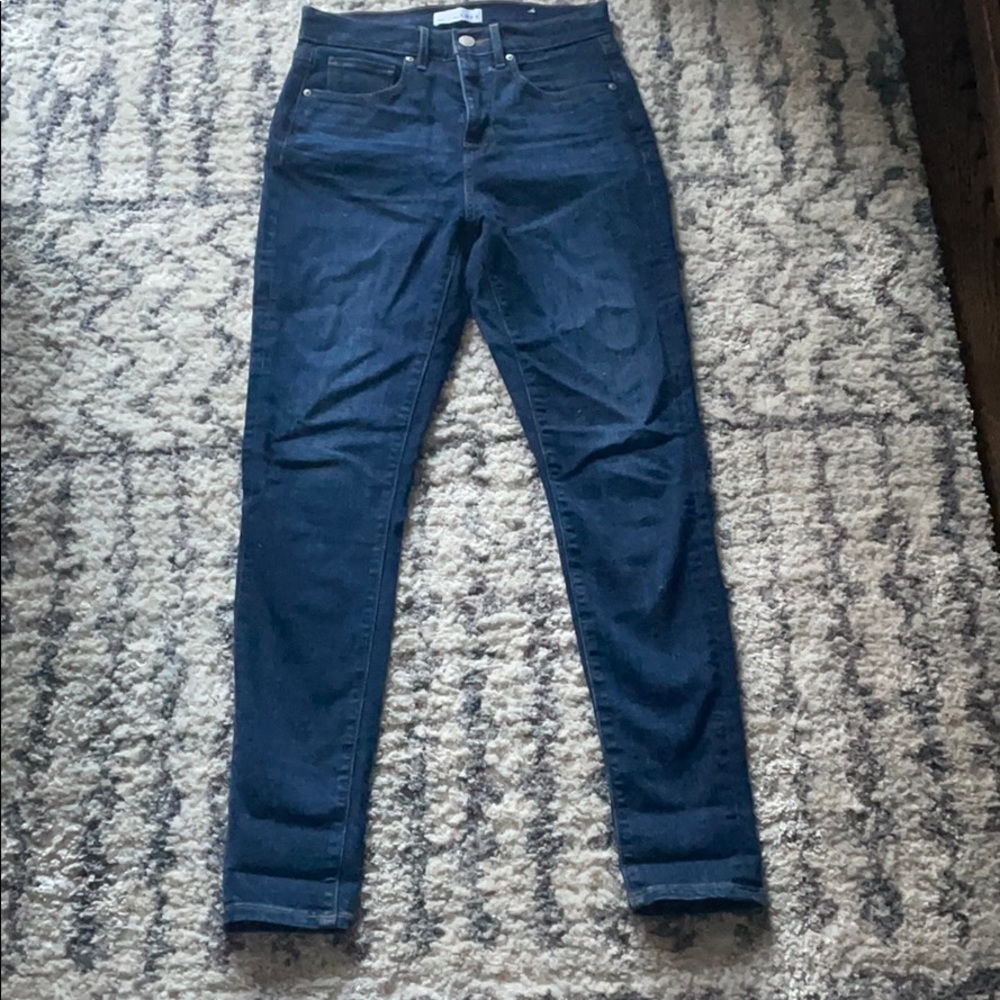 LOFT high waist skinny blue jeans